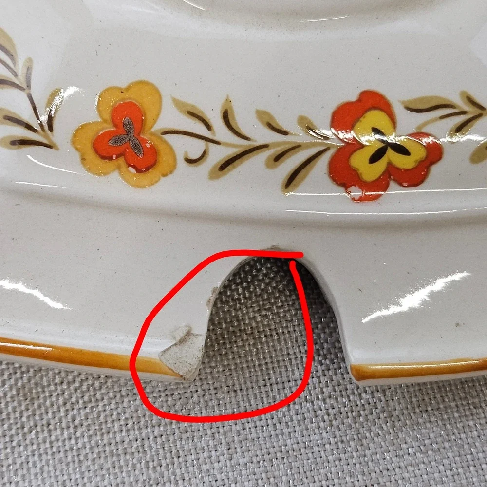 National Silver Co Vintage Ceramic Soup Tureen Lid Godinger Ladle Japan Floral
